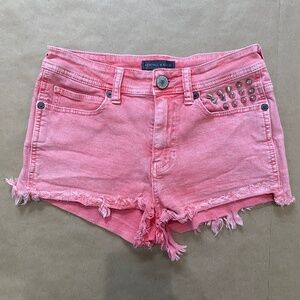 Pink Denim Shorts